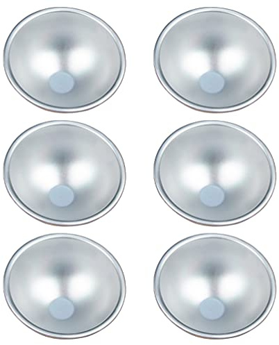 Luxshiny Stampini Muffin in Lega Di Alluminio 9X9X4.5Cm Teglia Cupcake Antiaderente Per Dolci Fatti in Casa Stampo Semisfera Per Budini Mousse E Gelatine Design Impilabile E Cottura Uniforme