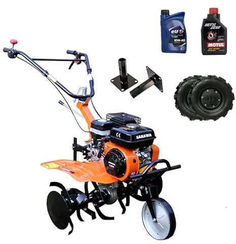 SAKAWA Motoazada Arranque Manual 7,5CV 3v Ruedas 500x10 + Aceite