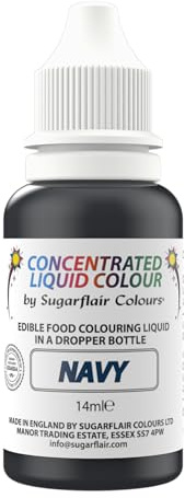 Sugarflair Edible Droplet Paint Lebensmittelfarbe Flüssig, Blue, 14 ml | Lebensmittel Farbe für für Fondant, Marzipan, Gum Paste, Buttercreme, Teig und mehr, Kann mit Airbrush verwendet werden