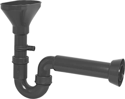 Cornat Rezyklat Tropfwasser-Geruchverschluss - 1 1/2 Zoll - Ø 50 mm - Mit Trichter & Wandhalterung - Hergestellt aus recycelten Kunststoffen - Made in Germany Qualität/Tropfwassersiphon / T359104R