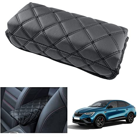 GAFAT Compatibile con Renault Arkana 2021 2022 2023 Copertura per Bracciolo Centrale, Cuscino per Console Centrale Bracciolo, Imbottitura in Pelle PU, 5 CM Aumenta Ispessito, Alleviare la Fatica