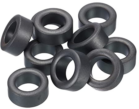 PATIKIL Ferrita Toroide Núcleo 22,5mm x 13,8mm x 10mm, 10 Paquete Transformador Inductor Bobina Anillo, Negro