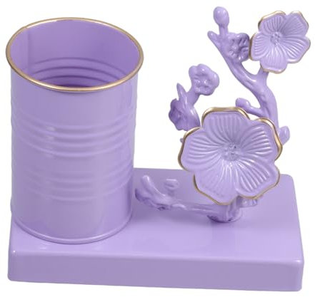 SHINEOFI Stifthalter Aus Eisen Mit Pflaumenblüten-design Organizer Für Schreibtisch Stifte Pinsel Und Lineale Home-office-zubehör Einfache Installation