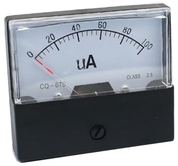 DH-670 uA Microamperometro analogico Pannello Amperometro Misuratore di corrente Tester di corrente DC 50uA 100uA 200uA 300uA 500uA 1000uA(100uA)