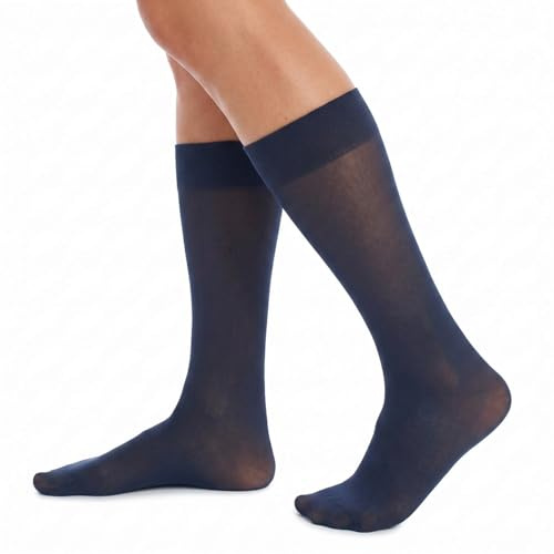 Kisses&Love 2-pack executive strumpor herr KL6030, antitryckstrumpor, svarta herrstrumpor, klassiska bomullsstrumpor, Marinblå, 40-45 EU
