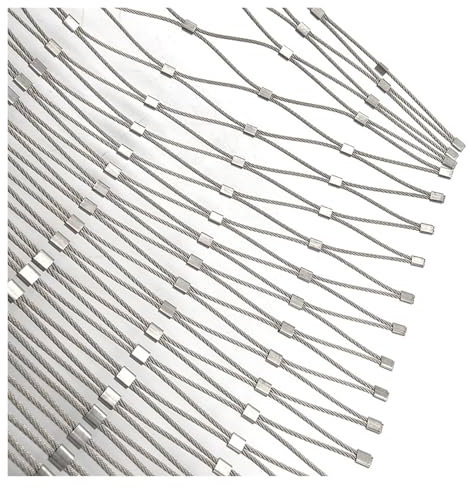 Sicherheitsnetz für Treppen, Edelstahl, 304 Maschen, 10 cm, für Balkon und Treppe, Fallschutz, sicher und langlebig, 1,5 x 5 m