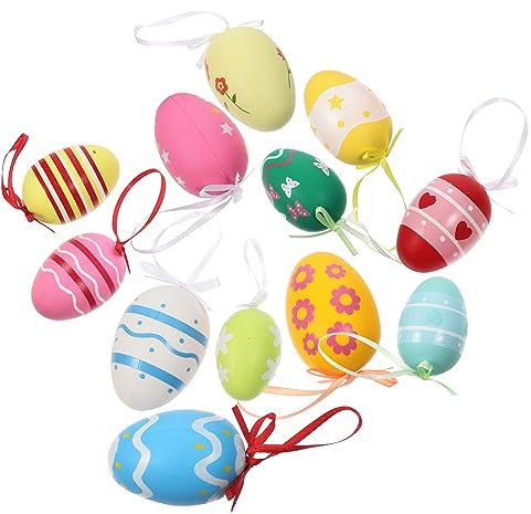 Cabilock 12 Stücke Ostern Dekorationen Ornamente Hängen Urlaub Ornament Set Ostern Familie