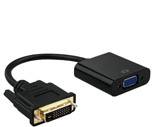 Adattatore da DVI a VGA, adattatore da DVI a VGA 1080p, risoluzione HD 1080p, da DVI maschio a femmina VGA, convertitore porta DVI-D 24+1 per desktop, PC, monitor, proiettore, laptop