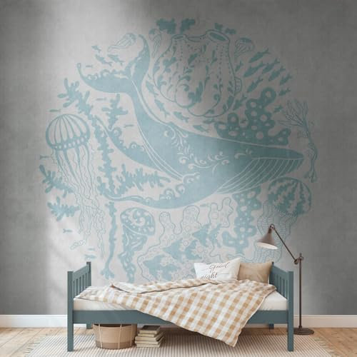 Profhome Kindertapete 383061-GU Vliestapete blau grau Fototapete 0,53 m x 20,10 m / 10,39 m2