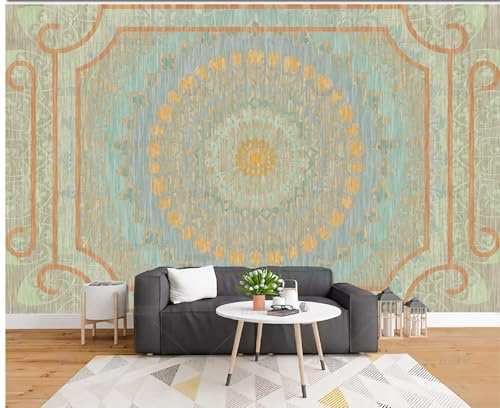 hgjdjhnf Papier peint photo personnalisé de toutes tailles, motif simple relief, grain de bois, pour salon, 400 x 280 cm