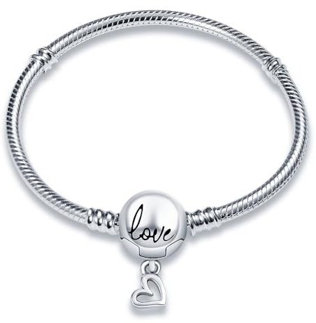 KUNVONIC Charm Armband för Pandora Charms 925 Sterling Silver Ormkedja Armband Passar någon Charm gåva för kvinnor