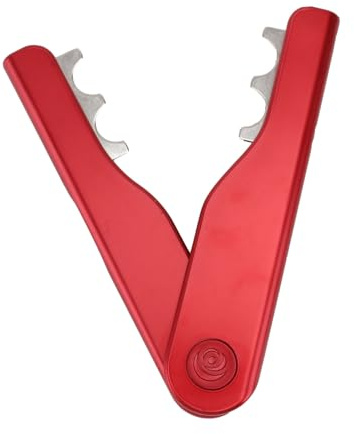 NULYLU Pince à Épines de Rose en Acier Inoxydable pour Jardinage Ménager, Outil D'enlèvement des Feuilles et Épines, Outil Léger Multifonction, Usage Jardin, Rouge,