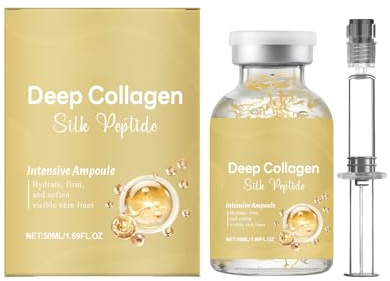 Seidenpeptid-Intensiv-Lifting-Ampulle, Deep Collagen Silk Peptide Intensiv-Lifting-Ampullenserum zur Gesichtsstraffung und -straffung, Anti-Aging-Gesichtsserum,1Pcs