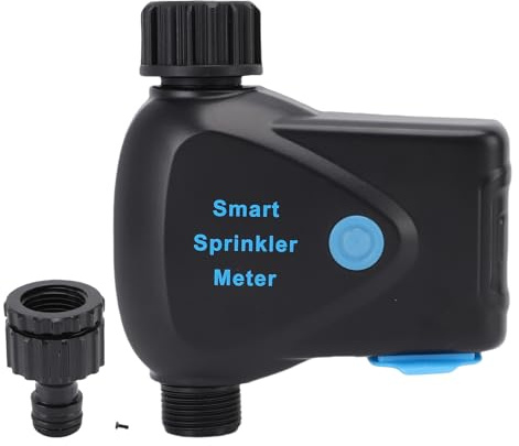 Jenngaoo Smart Sprinkler Timer, ZigBee Garden Hose Single Outlet IP65 Outdoor Controller Automate Lawn Pool Watering System with Universal Connection Water Volume Sensor