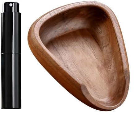 Coffee Dosing Cup and Spray Bottle Set, Walnut Wood Coffee Bean Dosing Cup with Espresso Accessories, Precise Weighing for Consistent Brewing, Multi-Purpose Measuring for Tea Leaves and Spices, Black