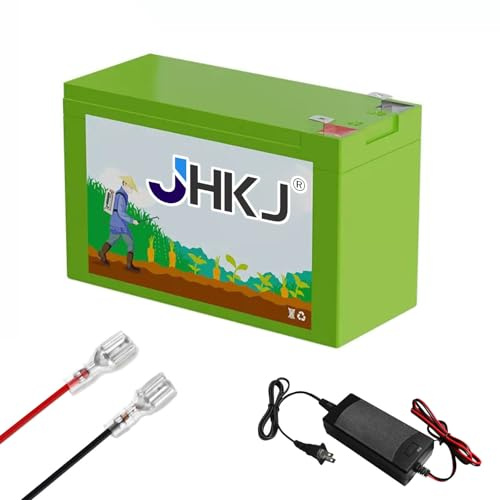 JHKJ Outdoor Portable Lithium Battery 12V 6Ah 9Ah 12Ah 15Ah 18Ah 20Ah 25Ah Lithium Battery Pack with Charger 12 Volt Power Batteries for Sprayer,12V20Ah