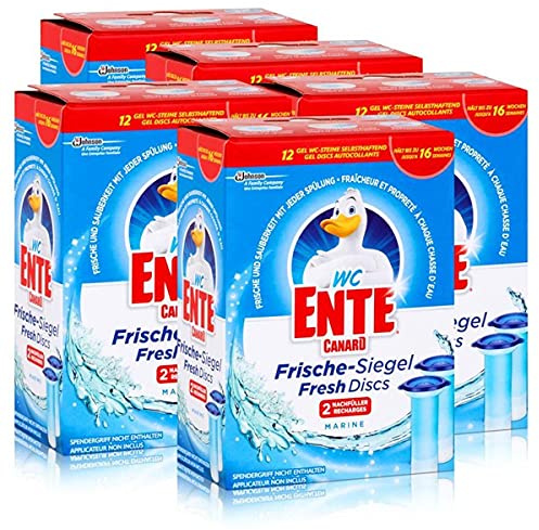 5x WC Ente Frische Siegel Nachfüller Marine