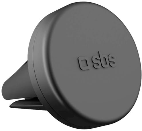 SBS Support magnétique universel pour voiture, support de téléphone portable avec clip pour les bouches d'aération du tableau de bord, plaques métalliques incluses
