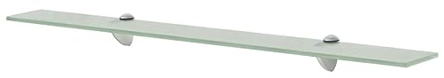 vidaXL Mensola Galleggiante in Vetro 80x10 cm Ripiano Muro Espositore Scaffale