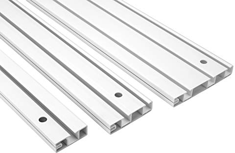 2 metri | Binario per tende | PVC | bianco | 2000x95mm | Hexim | OM-3