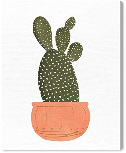 The Oliver Gal Artist Co. Botanical Wall Art Canvas Prints 'Cactus Coral II' Home Décor, 36 x 45, Green, Brown