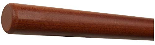 TIBU Pasamanos de madera de caoba para escalera, barandilla, barandilla, mango lacado, 42 mm, con extremos mecanizados sin soporte para pasamanos 1100 mm/110 cm/1,1 m radio fresado