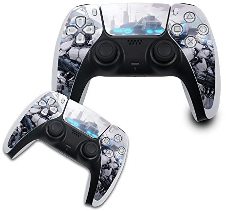 Finest Folia Film de Protection Compatible avec PS5 Sticker Housse pour Jeux Console contrôleur boîtier Autocollant Vinyle Film Peau Contre Les Rayures R140 (Controller Set, Nr. 31 Invasion)