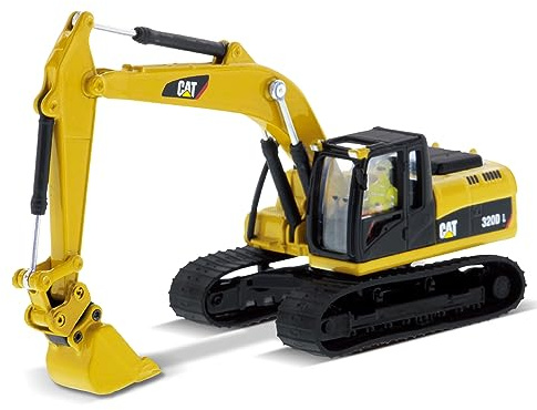 Diecast Masters 1:87 HO Model Cat 320D L Hydraulic Excavator, Tools, 85652 | Detailgetreues CAT Baufahrzeug mit Zubehör, ca. 11,7 x 4,5 x 4,8 cm, ab 14 Jahren, 85652