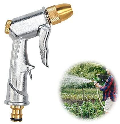 Gartenbrause Metall Heavy Duty Hochdruckdüse Handbrause Garten Gartenspritze Metall, Spritzpistole Garten Spritze Gartenschlauch Spritze Garten Brause Pistole Metall Wasserspritze Gartenschläuche (B)