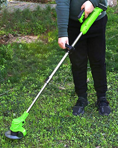 con tagliaerba Elettrico a 2 batterie, Batteria agli ioni di Litio da 20 V 10000 mAh, tagliabordi/tagliabordi Ricaricabile con 5 Lame in plastica, 2 Lame in Lega, 1 Lama per Sega Circolare