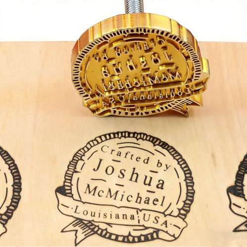 Custom Business Logo Holz Branding Eisen, individueller Holzbrennstempel für Holzarbeiter, personalisierter Wärmestempel für Holzbearbeitung und handgefertigtes Design (5.1x5.1cm)