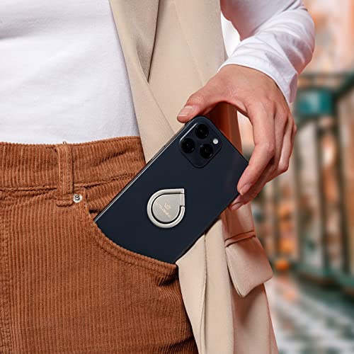 2x Adhesive Phone Ring Holder And Mobile Phone Stand Adjustable Phone Grip Phone Ring Security Multi Purpose Phone Holder Stand For Iphone Samsung Galaxy Android LG Sony(Black)