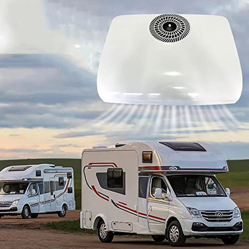 Unidad de aire acondicionado de CC para techo de caravana, 12 voltios, Treeligo, unidad de CA de alta eficiencia para caravana, solo refrigeración, bajo nivel de ruido, 13500 BTU para coche, caravana