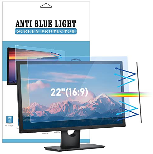Lively Life 22 inch Blue Light Screen Protector for Computer Monitors, Blue Light Blocking Filter, PC Monitor Screen Filter Anti UV and Blue Light Filter for Desktop Monitors (22,16:9)