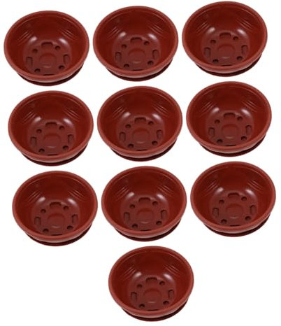 KONTONTY 10ensembles Pot De Fleurs Suspendu Plastique pour Décoration De Balcon Jardin Durable Et Élégant Convient Aux Plantes Intérieur Et Extérieur