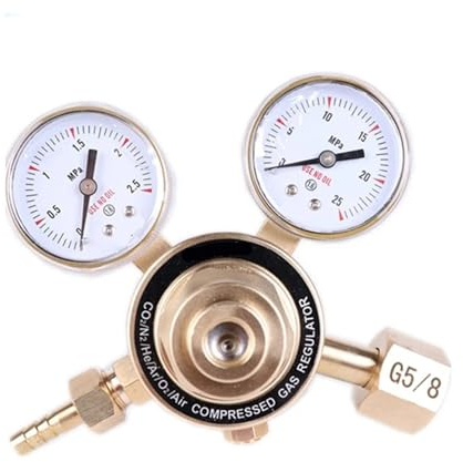 5/8 Zoll Messing Reglerventil Druckminderer 20 MPa Druckeinstellbereich 0~0,1 MPa 1 Stück (Size : Gauge 1X25)
