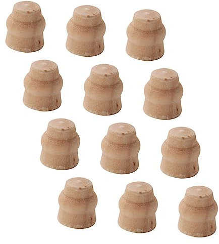 Vaguelly Puppenstubenzubehör 12 Stück Miniatur Tischbeine Mini Möbelzubehör Mini Hockerbeine Mini Tisch Ersatzbeine Mini Tischbeschläge Mini Hausschrank Beine Miniatur Möbelbeine Mini Stuhlbeine