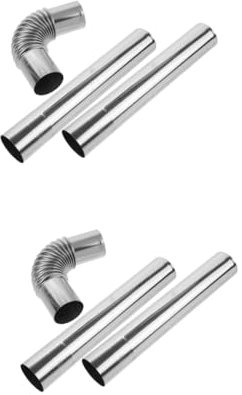 IMIKEYA Sets Hose Pipe Connector Metal Set for Stove Chimney Stainless Steel Construction
