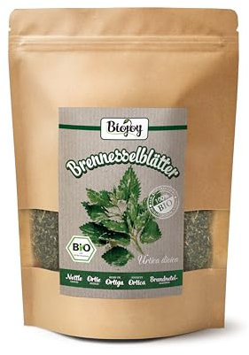 Biojoy Thé d'ortie BIO (100 g), séché et coupé, Feuilles d'ortie (Urtica dioica)