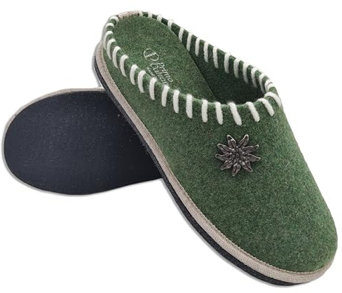 Le Originali Tirolesi Ciabatte Donna in Vera Lana Cotta, Pantofole Invernali 100% Made in Italy, Artigianato Ecosostenibile (Mela, Sistema Taglie Calzature EU, Adulto, Donna, Numero, Media, 39)