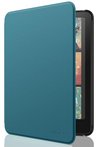 MoKo Case for All-new 7 Kindle Paperwhite (12th Generation-2024) and Kindle Colorsoft Signature Edition 2024, Lightweight Shell Cover with Auto Wake/Sleep for Kin dle Paperwhite 2024, Turquoise