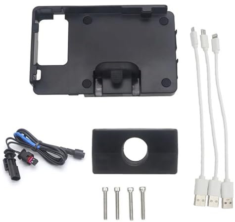 OUVECR GPS Halterung Motorrad Für CRF1000L Für Afrika Für Twin CRF1000L 2016 12mm 16mm 22mm Handy Motorrad Navigation Halterung USB Lade Halter Handyhalterung Motorrad(16mm Lossless Cable)