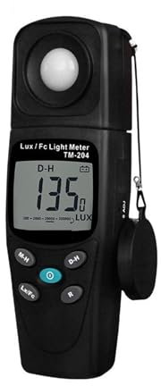 Alte prestazioni Esposimetro LUX/FC Luxmetro digitale Spettri di test esposimetro da 200.000 Lux Gamma automatica per case, agricoltura, magazzino