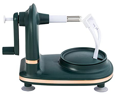 Pelador manual rápido de manzanas | Pelador de pera antideslizante con succión, máquina peladora manual rápida, para verduras, peras, patatas, cuchillas de acero inoxidable (8.3 x 4.7 x 5.9 pulgadas)