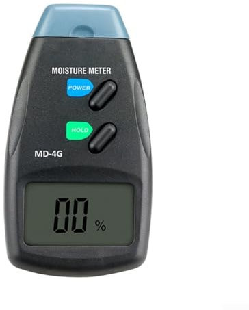 Feuchtigkeitsmessgerät, digital, für Holz, Trockenbau, Bodenfeuchtigkeit, Detektor, Brennholz, Holztester, 4 Modi für sofortiges Ablesen, 10 mm Tiefe, HD-Hintergrundbeleuchtung, automatische