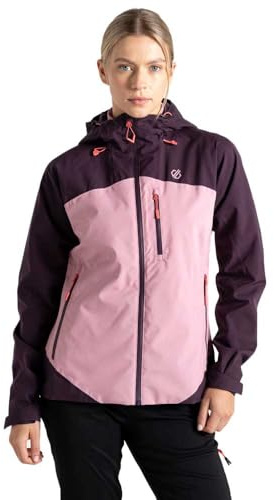 Dare 2b Torrek II - Abrigo impermeable con cremallera completa para mujer, Ciruela profundo/lilas, 44