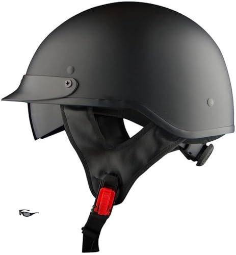 GKCEGHKS Cromwell Caschi Mezzo Casco da Motociclista Vintage Caschi Casco A Scodella Scooter Motorino Aperto Caschi da Moto retrò Casco Scodella ECE Omologato Portatile Mezzi Caschi Jet