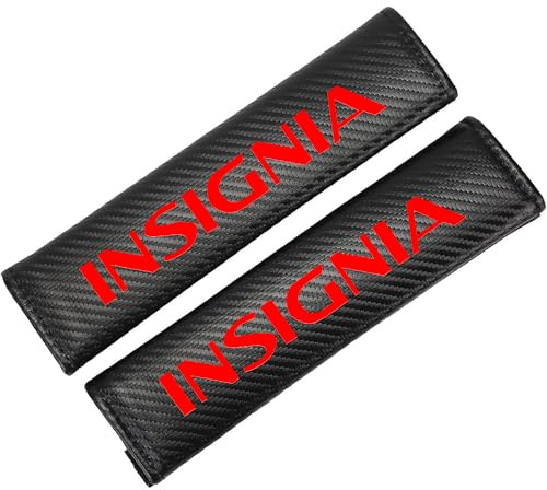 KLHYWEN 2 Stück Gurtpolster Auto für Op-EL Insignia, Leder Sicherheitsgurt Polster Abnehmbar Sicherheitsgurtschutz Erhöht Fahrkomfortgefühl,Red
