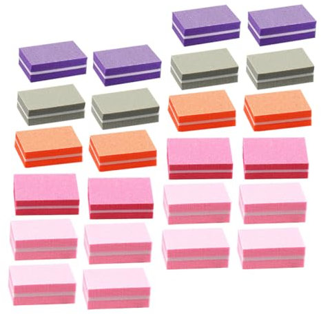 FRCOLOR 50stücke Gebogene Nagelfeile Maniküre-werkzeug Mit Polierfeile Für Acrylnägel Und Nagelverlängerung Nagelfeilenblock Für Fingernagelpflege Und Pediküre