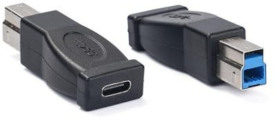 Hsupez 2 Stück USB Typ C zu B Adapter, Typ-C-Buchse auf B-Stecker, USB C Buchse zu Drucker Stecker Adapter, USB 3.0-Spezifikationen, Gilt für Drucker, Computer, elektronische Klaviere usw